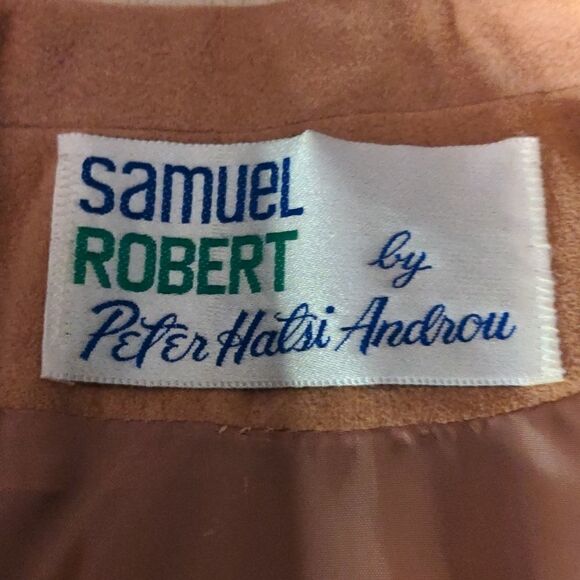 Samuel‎ Robert Vintage pink suede skirt suit set size 12 - Picture 2 of 13